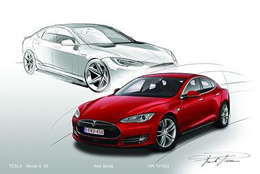 tesla model  classic design drawing 1