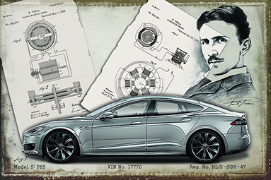 Tesla model S facelift design drawing 2